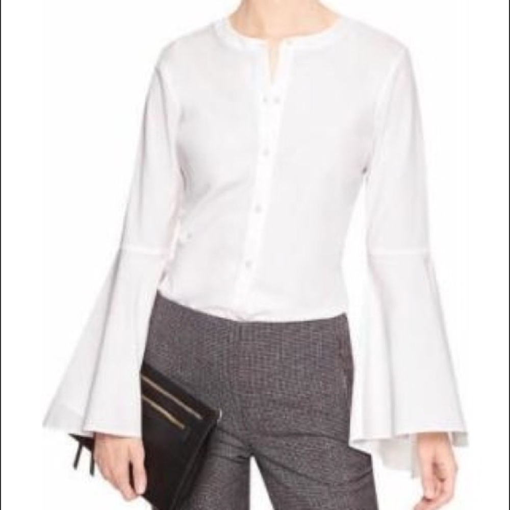 NWOT Banana Republic Bell Sleeve Tailored Shirt